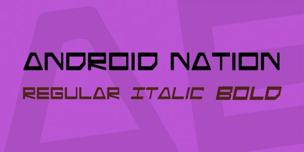 Free Web Font: Android Nation